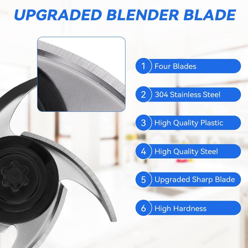 GreeSuit For ninja blade Replacement blender chopper: compatible with Ninja NJ100 NJ110GR NJ100WM Food Small Processor 16-Ounce Bowl, Express Chopper 4 Point Blender Attachment Accessories - Image 3