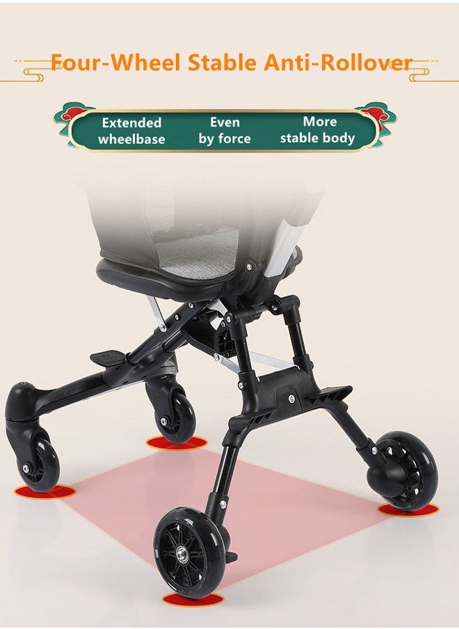 Aissiora - Lightweight Travel Stroller with Reversible Toddler Seat Adjustable Handles Compact Baby Stroller for Travel Foldable Travel Stroller for Toddlers Aged - Image 1