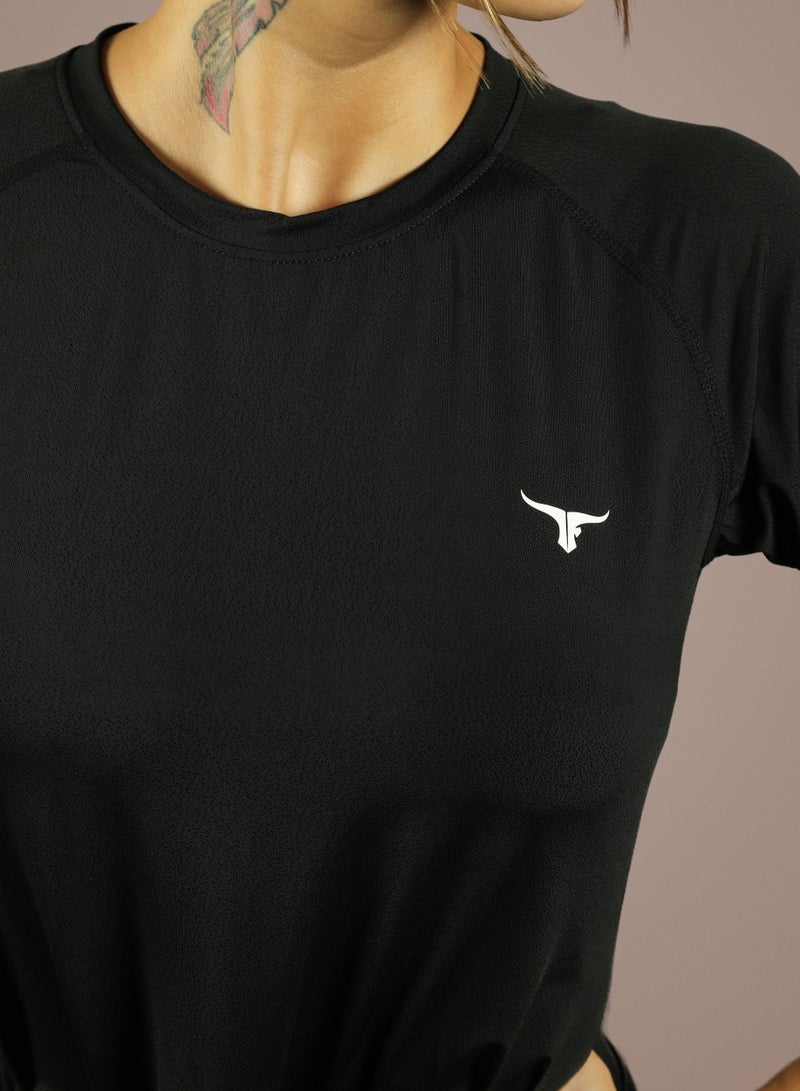 THUGFIT Antares Tee - Ladies T-Shirt - Black - Image 4