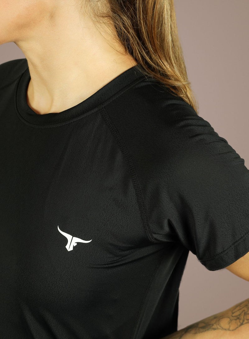 THUGFIT Antares Tee - Ladies T-Shirt - Black - Image 3