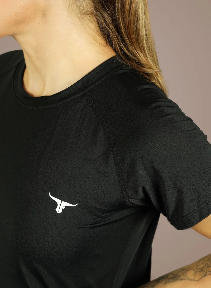 THUGFIT Black Antares Tee - Ladies T-Shirt - Black for Women | Best Price UAE