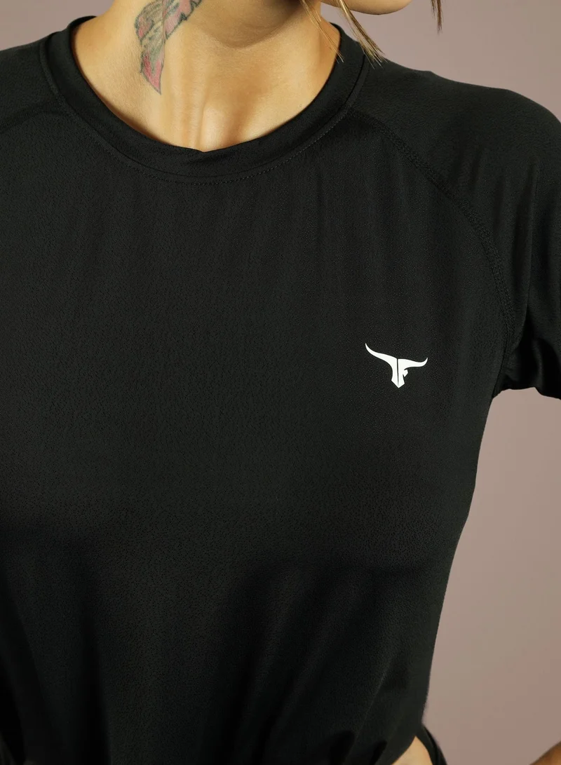 THUGFIT Black Antares Tee - Ladies T-Shirt - Black for Women | Best Price UAE