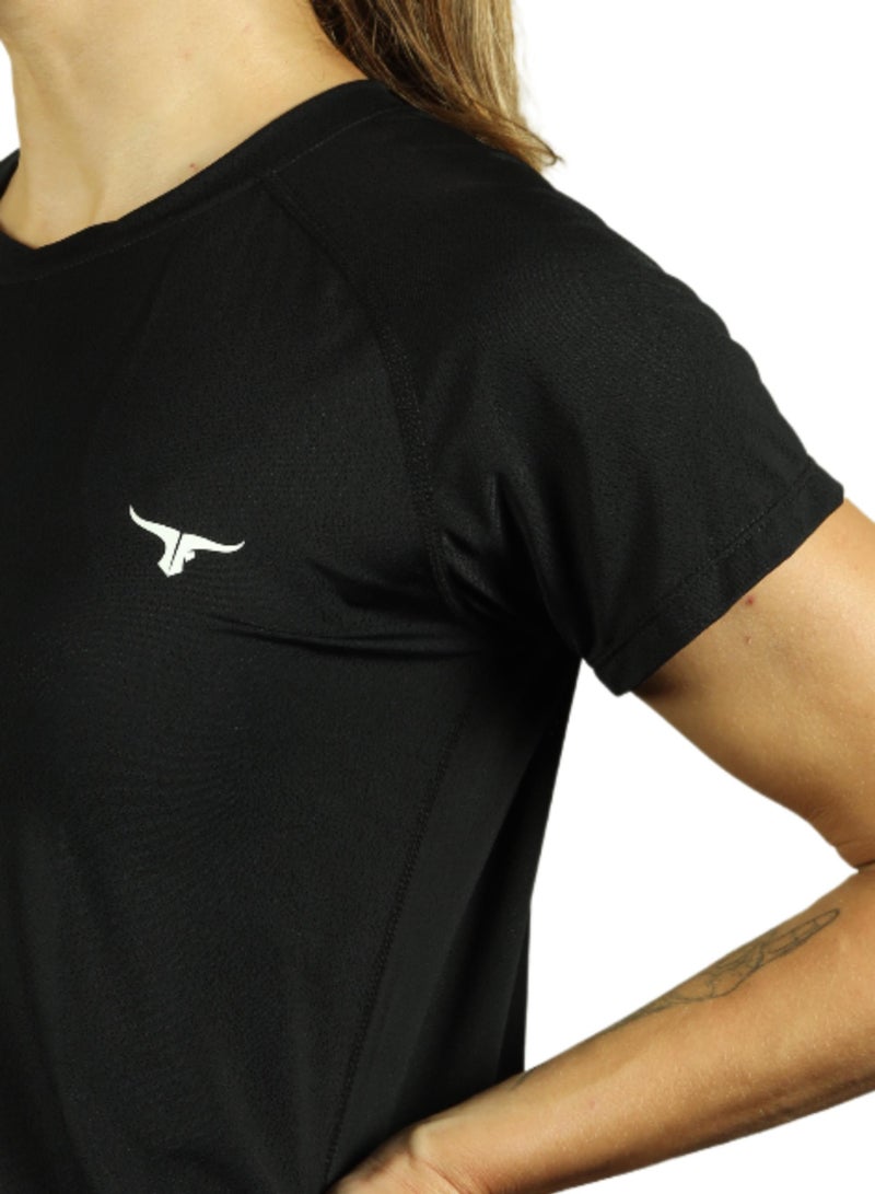 THUGFIT Antares Tee - Ladies T-Shirt - Black - Image 4