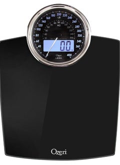Ozeri Rev 400 lbs (180 kg) Bathroom Scale with Electro-Mechanical Weight Dial and 50 gram Sensor Technology (0.1 lbs / 0.05 kg), Black  - Image 1