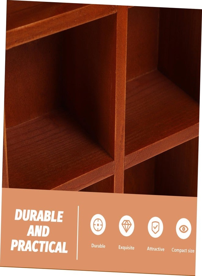 PRETYZOOM Rustic Floating Shelf 12-Compartment Wall Storage Rack 15.5 Inch Wooden Cubby Display Organizer for Home Kitchen Small Item Storage and Decor - Image 3