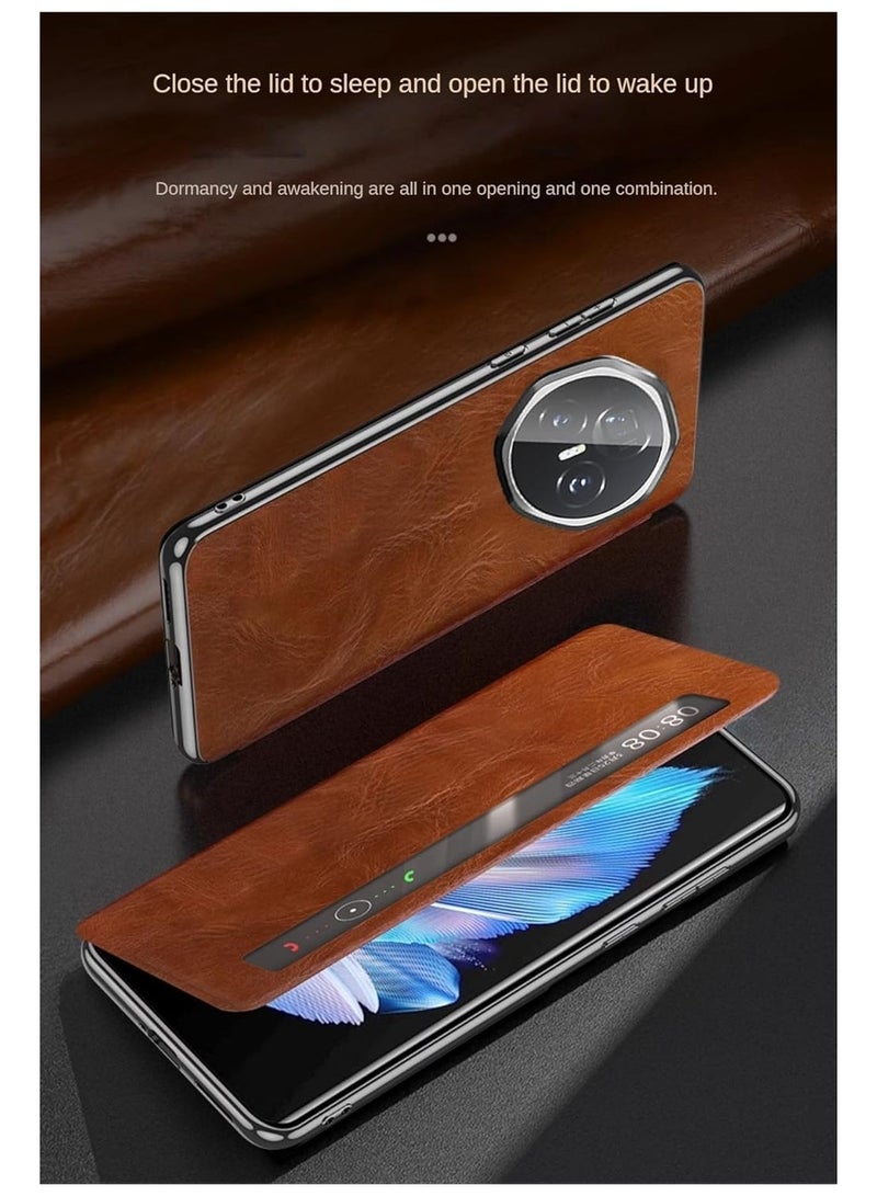 general Leather Case Compatible Honor Magic V3 Smart Window Auto Sleep Folding Full Set Magic V3 - Image 4