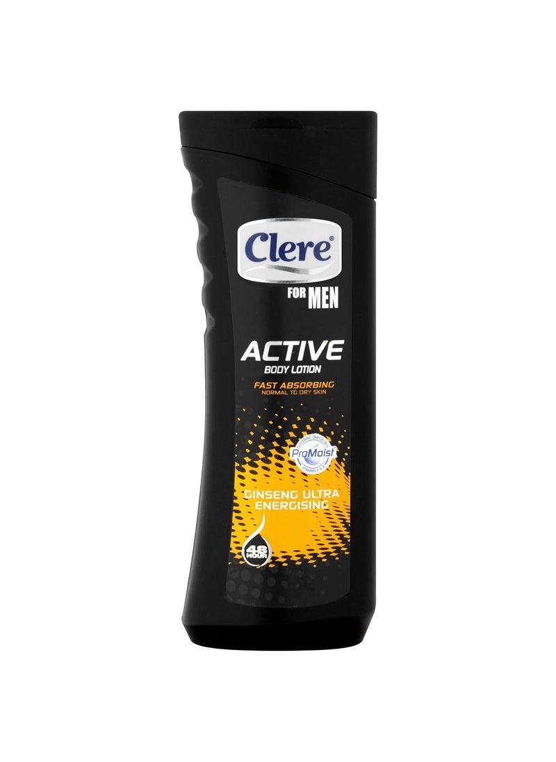 CLERE CLERE For Men Active Body Lotion  Gingseng Ultra Energising  400mL 
