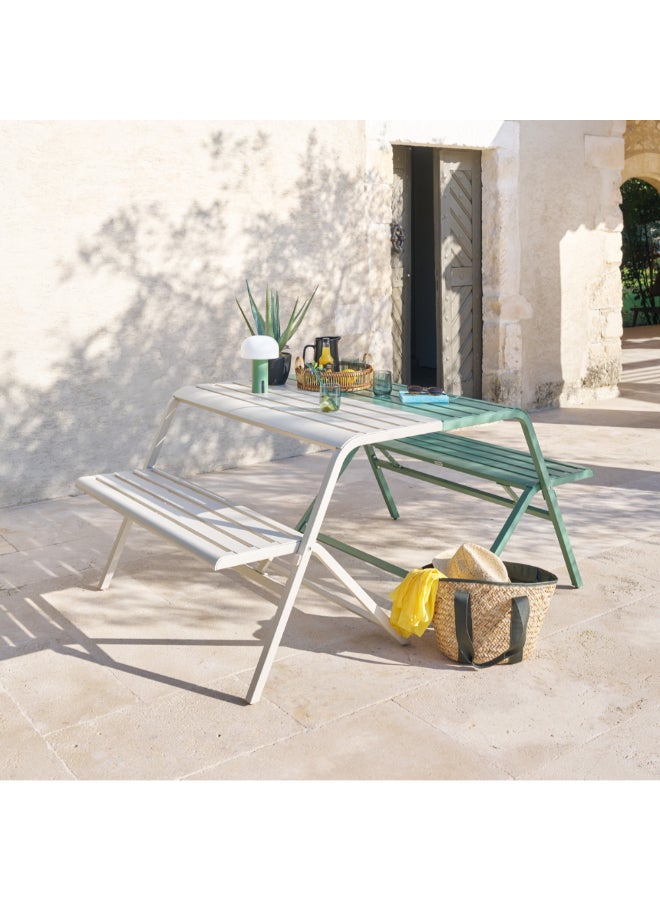 Hesperide Drilia 2-Seater Epoxy-Treated Steel Balcony Bench Olive Green 85 x 75 x 111 cm 205091 - Image 3