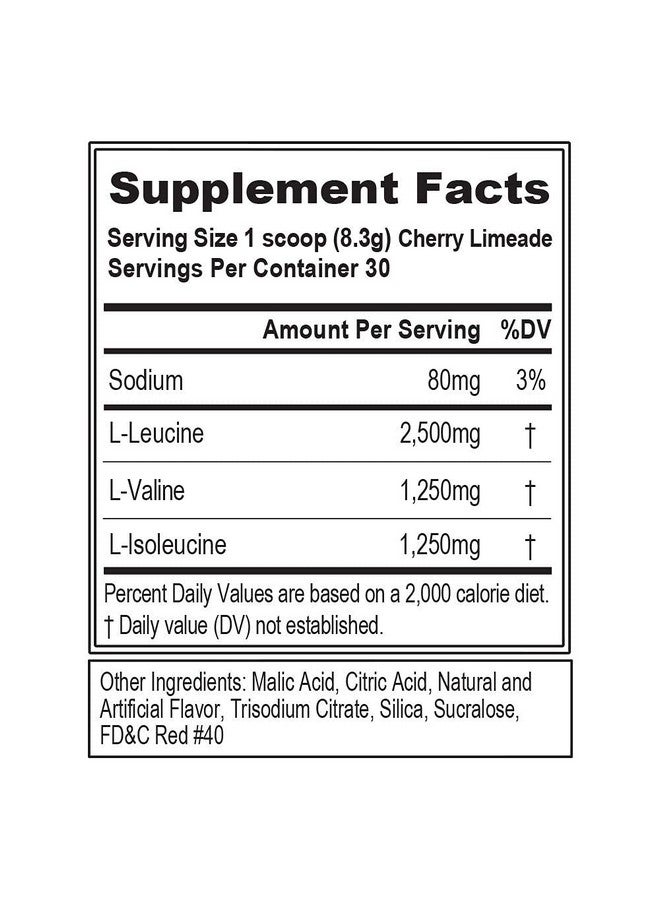 Evlution Nutrition BCAA5000 Powder with 5 Grams of Premium BCAAs - 30 Servings (Cherry Limeade) - Image 2