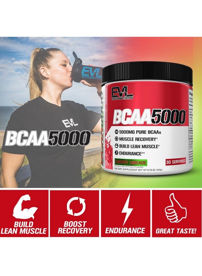 Evlution Nutrition BCAA5000 Powder with 5 Grams of Premium BCAAs - 30 Servings (Cherry Limeade) - Image 4
