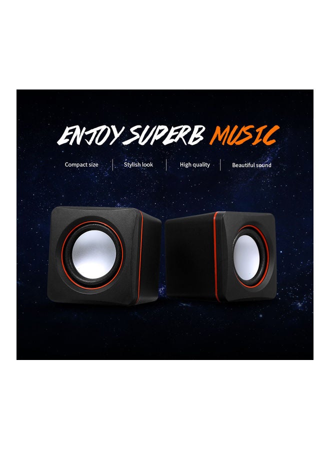 NIBEMINENT Desktop Speakers Black/Red  - Image 4