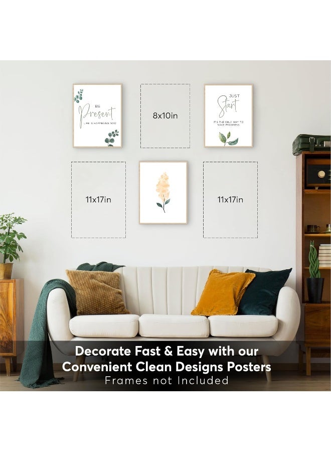 Lermony - Office decor for women - Inspirational Wall Art for Office - Sage Green Wall Decor - Boho Bathroom Decor - Pictures for Bedroom Wall Decor - Motivational Wall Art (Set of 6, 8x10 In) - Image 5