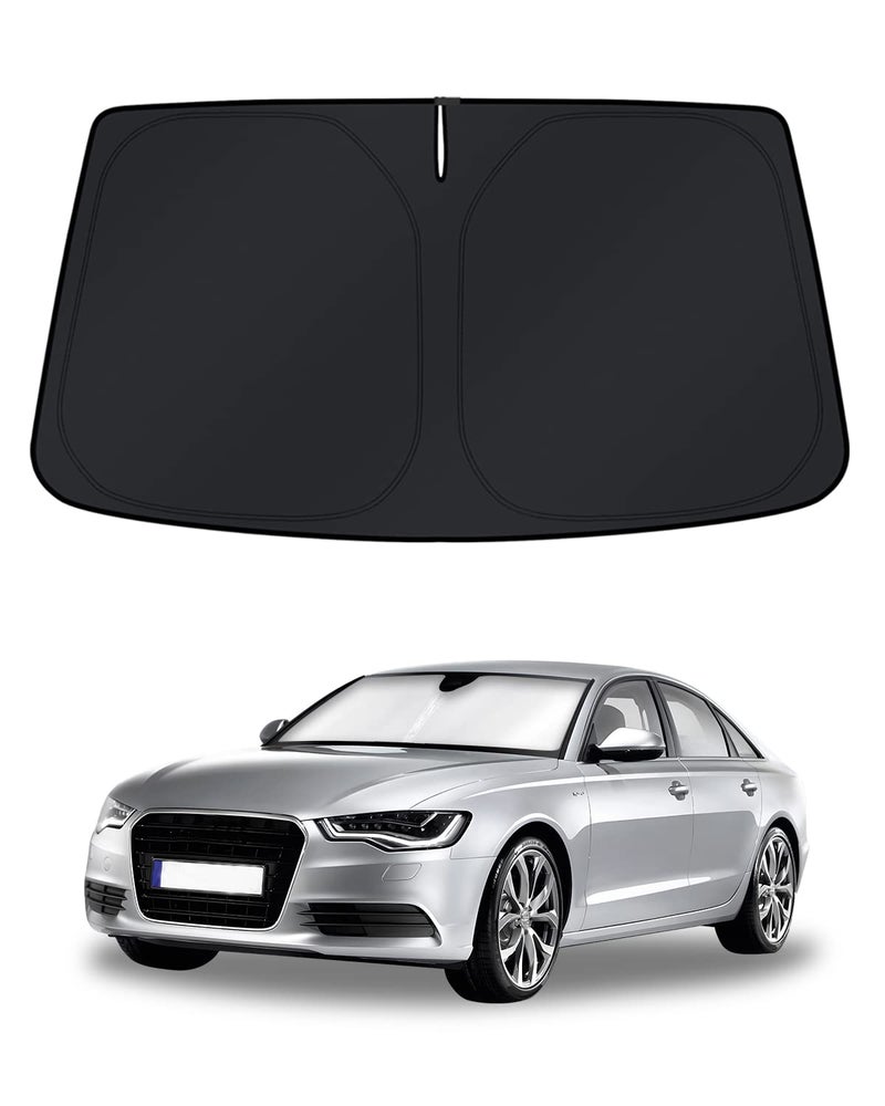 KUST Windshield Sun Shade for Audi A6 Accessories 2019-2024 2025 Window Shade Sun Visor Cover Foldable Blocks UV Rays Keep Your Car Cooler - Image 1