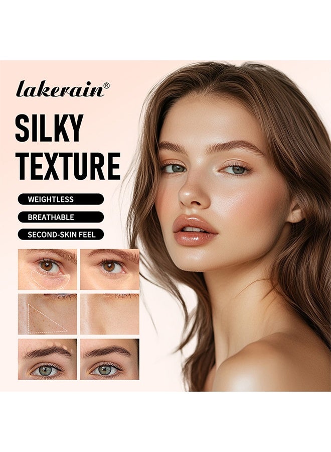 lakerain Awakening Concealer Click Pen,Pressed Concealer, Under Eye Concealer, Under-eye Brightener & Primer Dark Circles ,Highly Pigmented and Water-Resistant, Eye Colour Corrector, brush concealer #1 Ivory Glow - Image 3