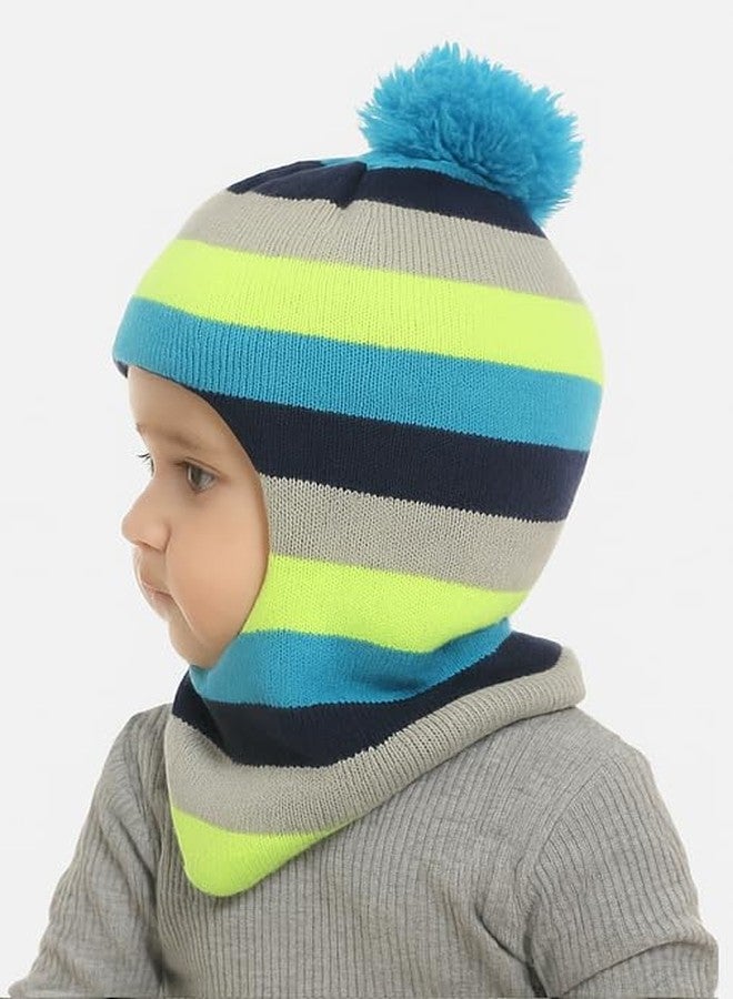 CHACKO Baby Soft Woolen Monkey Cap for Babies |Warm & Stretchable Full Head Cover Cap for Boys & Girls (3 Months to 6 Months) Grey - Image 2