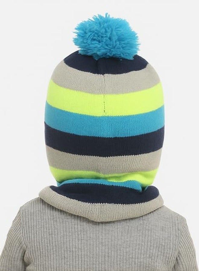 CHACKO Baby Soft Woolen Monkey Cap for Babies |Warm & Stretchable Full Head Cover Cap for Boys & Girls (3 Months to 6 Months) Grey - Image 4