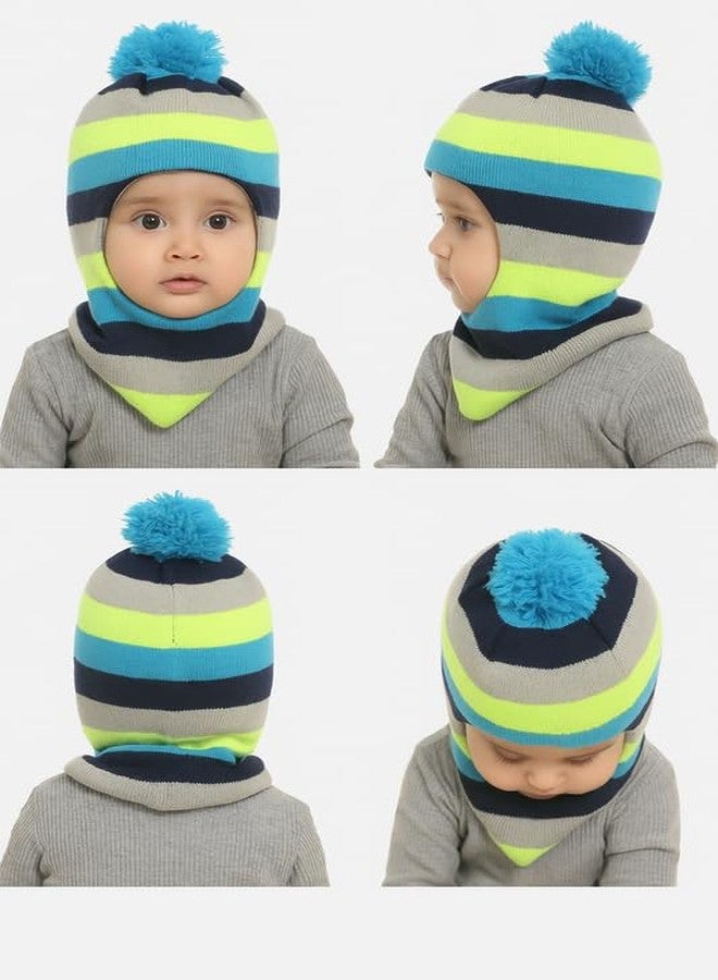 CHACKO Baby Soft Woolen Monkey Cap for Babies |Warm & Stretchable Full Head Cover Cap for Boys & Girls (3 Months to 6 Months) Grey - Image 5