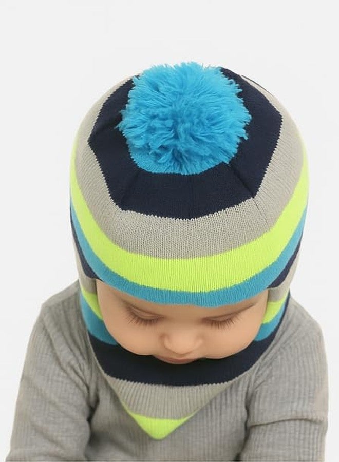 CHACKO Baby Soft Woolen Monkey Cap for Babies |Warm & Stretchable Full Head Cover Cap for Boys & Girls (3 Months to 6 Months) Grey - Image 3