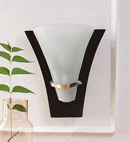 kinis Glass Wall Light/Wall Lamp To Décor Home/Living Room/Bedroom/Office/Dining/Cafe/Restaurants, Half Curve Design, Dark Brown (Pack Of 1, Without Bulb) - Image 2