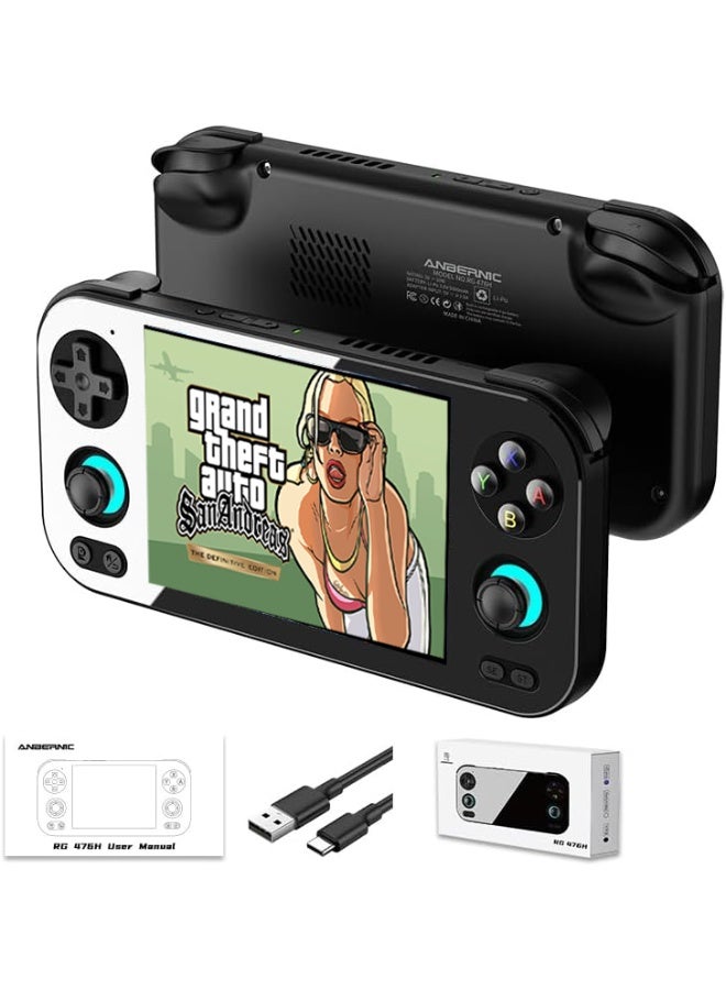 ANBERNIC RG476H Retro Handheld Gaming Console, 128GB Storage + 128GB Game Card, 8000+ Games – RK3566 Portable Emulator - Image 1