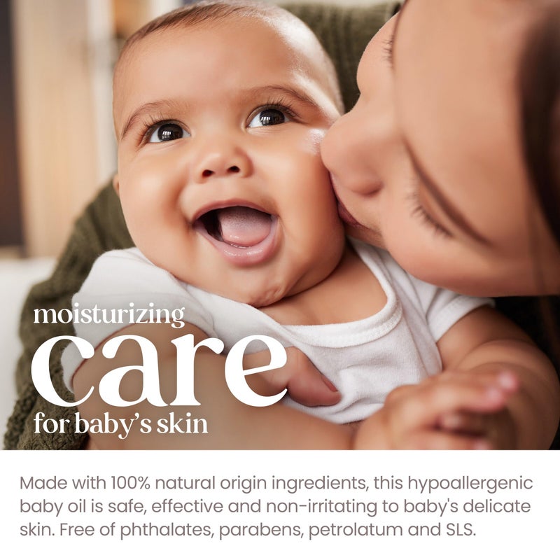 Burt's Bees زيت بورتس بيز للأطفال، زيت مرطب 100% طبيعي للعناية ببشرة الأطفال - زجاجة 5 أونصات - Image 4