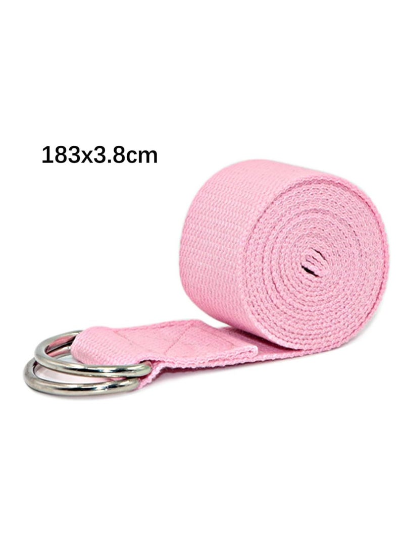 إي سي في في حزام يوغا رياضي ممتاز قابل للتمدد مع حلقة معدنية قابلة للتعديل على شكل حرف D لممارسة اليوغا والبيلاتس والعلاج الطبيعي والرقص وتمارين الصالة الرياضية والتمارين الرياضية والتمدد - Image 2