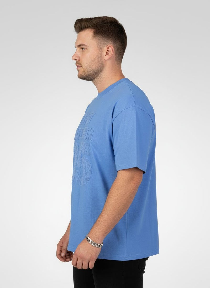 Ketch Men Crew Neck Short Sleeve Embroidered Logo T-Shirt, Blue - Image 4