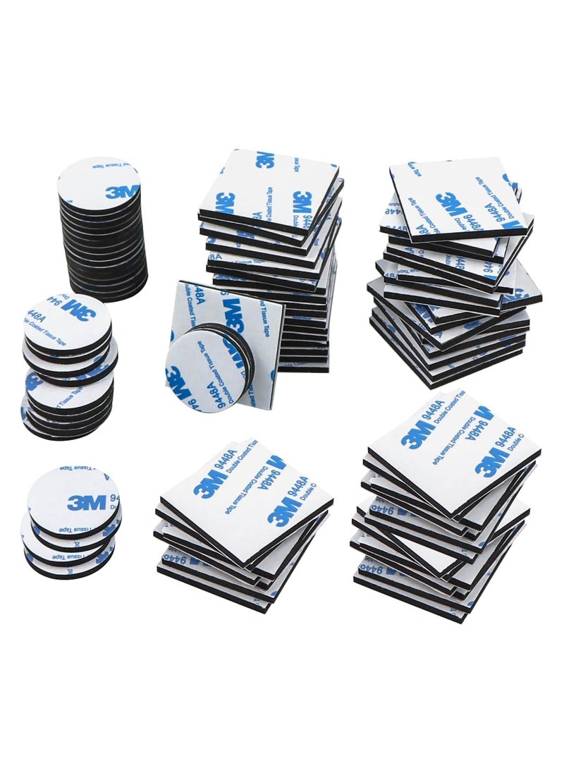 General - 100 Pcs Heavy Duty Double Sided Strong Adhesive Foam Pad Tape for Holding Picture, Light, Hooks, Square & Round - Image 1