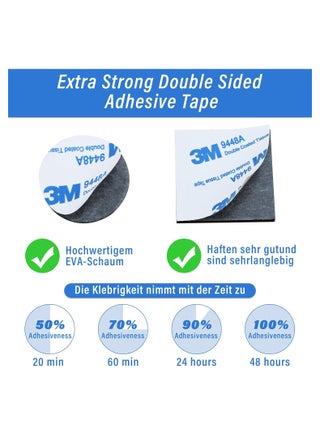 100 Pcs Heavy Duty Double Sided Strong Adhesive Foam Pad Tape for Holding Picture, Light, Hooks, Square & Round - view 3