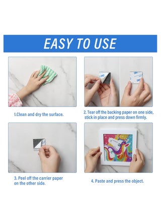 100 Pcs Heavy Duty Double Sided Strong Adhesive Foam Pad Tape for Holding Picture, Light, Hooks, Square & Round - view 4