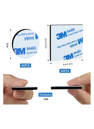 100 Pcs Heavy Duty Double Sided Strong Adhesive Foam Pad Tape for Holding Picture, Light, Hooks, Square & Round - view 2