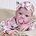EKOKIZ 20 Inch Realistic Reborn Baby Doll Girl Lifelike Baby Dolls Soft Cloth Body Silicone Limbs Newborn Doll with Floral Outfit Accessories Gift Box for Kids 3 Collectors - Image 2