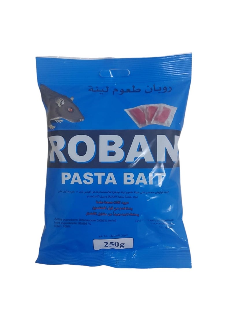 ROBAN Ruban Soft Bait To Combat All Types Of Rodents, Resistant To Oisture And Sunm, 250 grams 