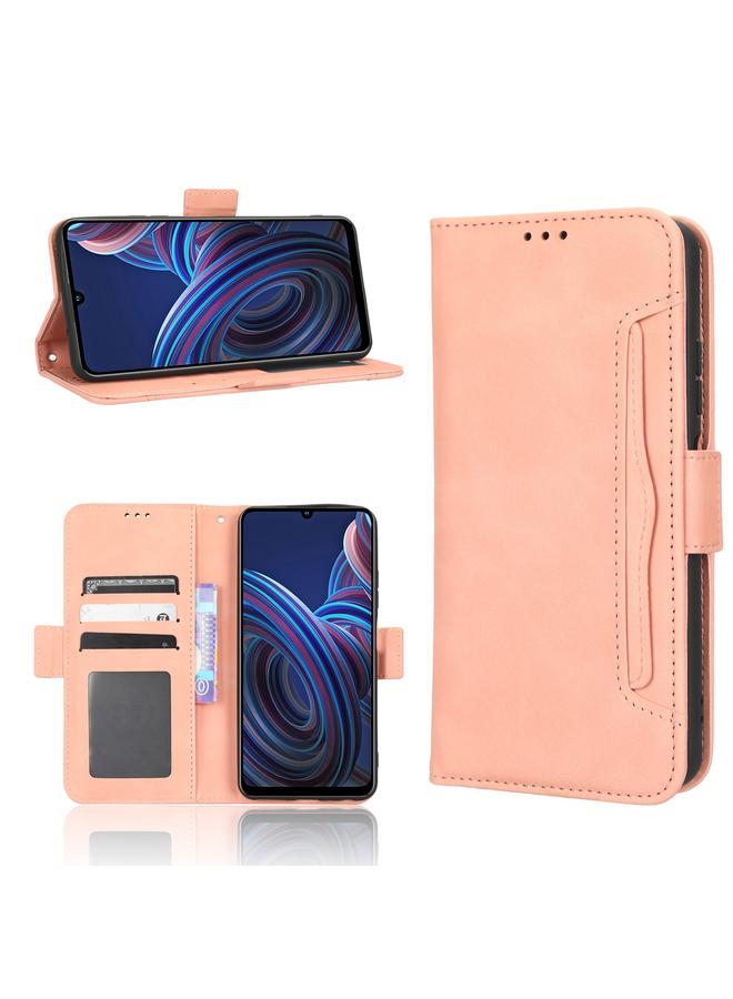 The Bros Case For ZTE Blade A72 5G Skin Feel Calf Texture Card Slots Leather Phone Case