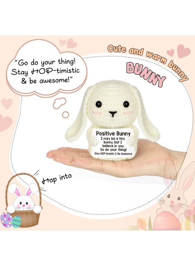 GROIC Mini Inspirational Crochet Bunny—Positive Animal Plush Toy, Uplifting and Fun Decor, Great for Mother's Day, Birthday, Graduation, Cheer Up Gift for Daughter, Son, Niece, Nephew, Siblings - Image 5