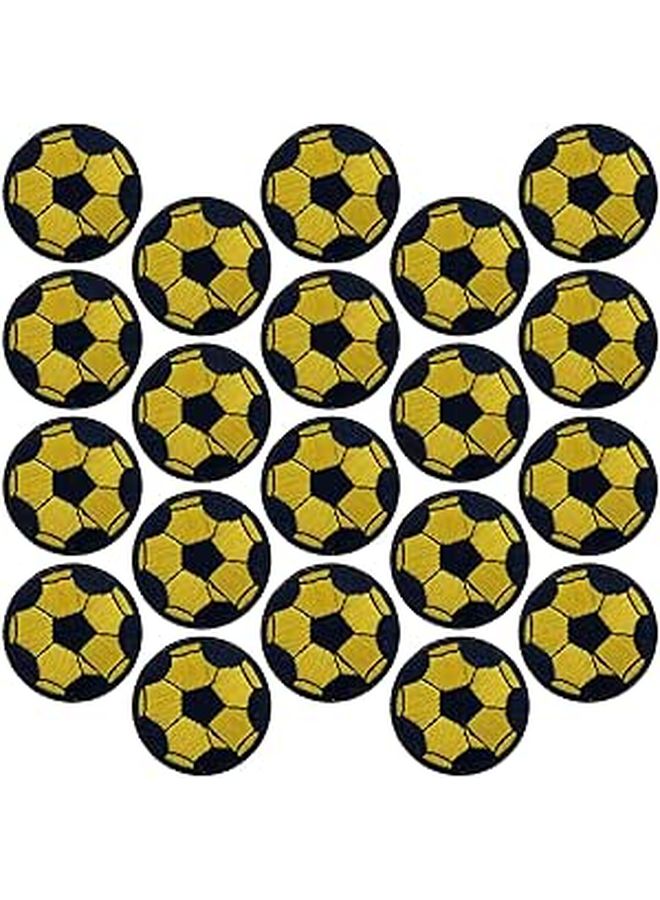Embroidered Football Patches 20pcs for DIY Clothes Sewing Appliques Jackets - Image 1