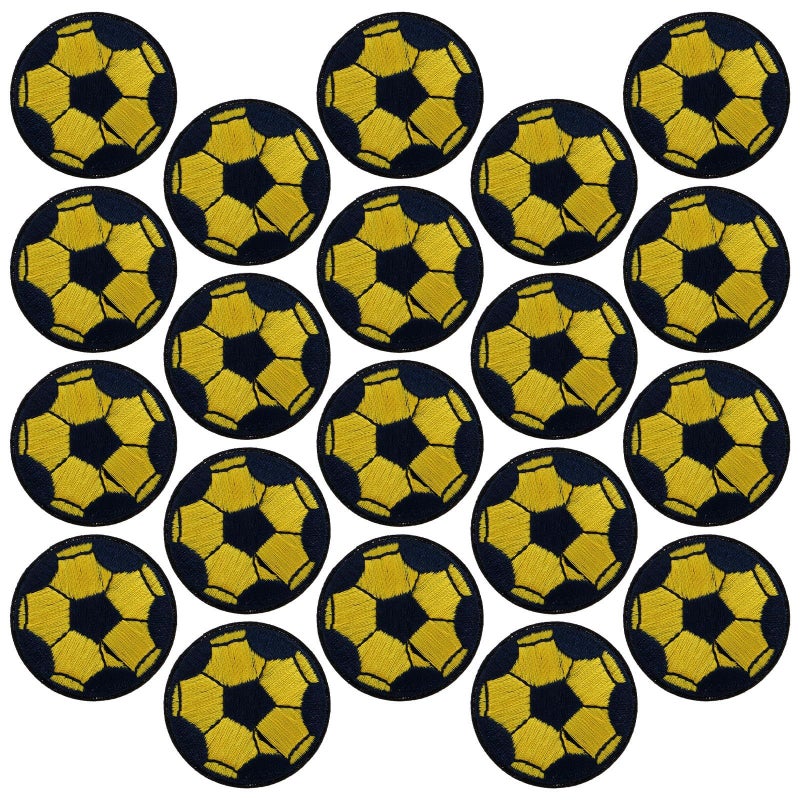 Embroidered Football Patches 20pcs for DIY Clothes Sewing Appliques Jackets - Image 2