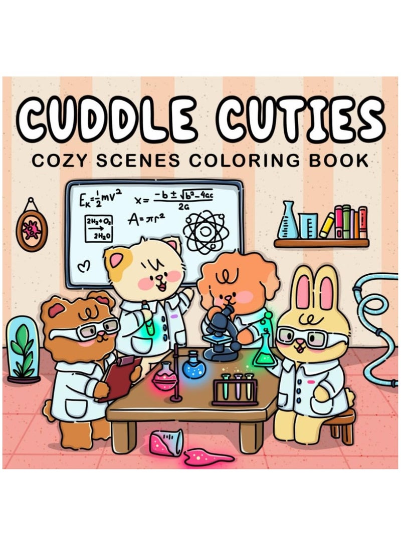 CUDDLE CUTIES: Coloring Book for Adults and Kids, Bold and Easy, Simple and Big Designs for Relaxation (Cozy Scenes Coloring Book) - Image 1