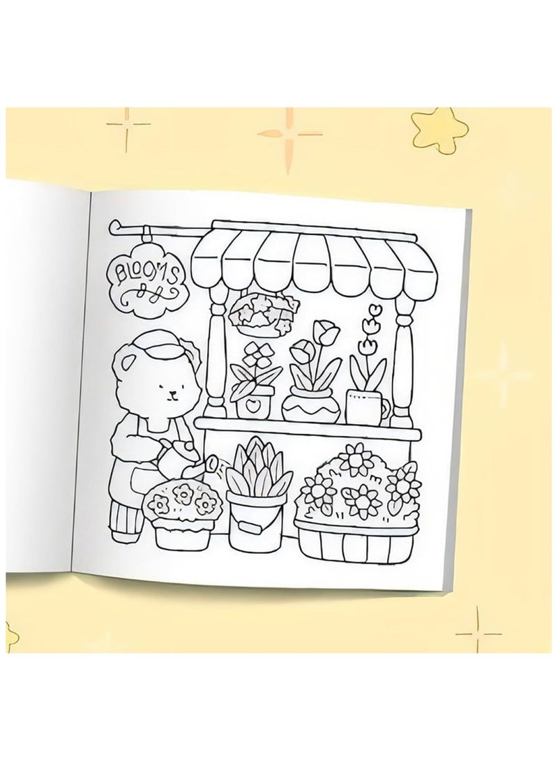 CUDDLE CUTIES: Coloring Book for Adults and Kids, Bold and Easy, Simple and Big Designs for Relaxation (Cozy Scenes Coloring Book) - Image 2