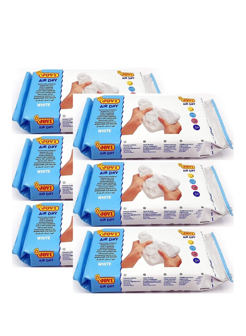 JOVI 6-Piece Air Dry Modelling Clay 500gm White - Image 1