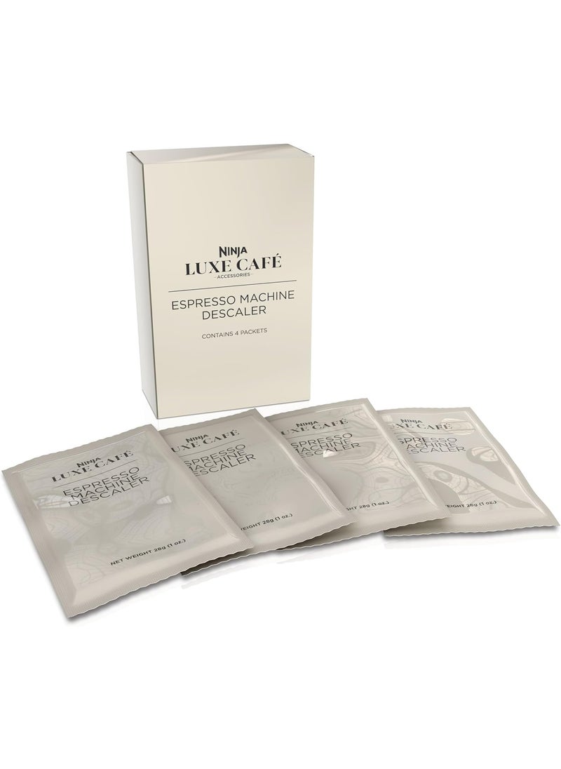 Ninja Ninja Luxe Caf Espresso Machine Descaler 4Pack Espresso  Coffee Machine Cleaner Descale Powder XSKDSCLSOL4PK 
