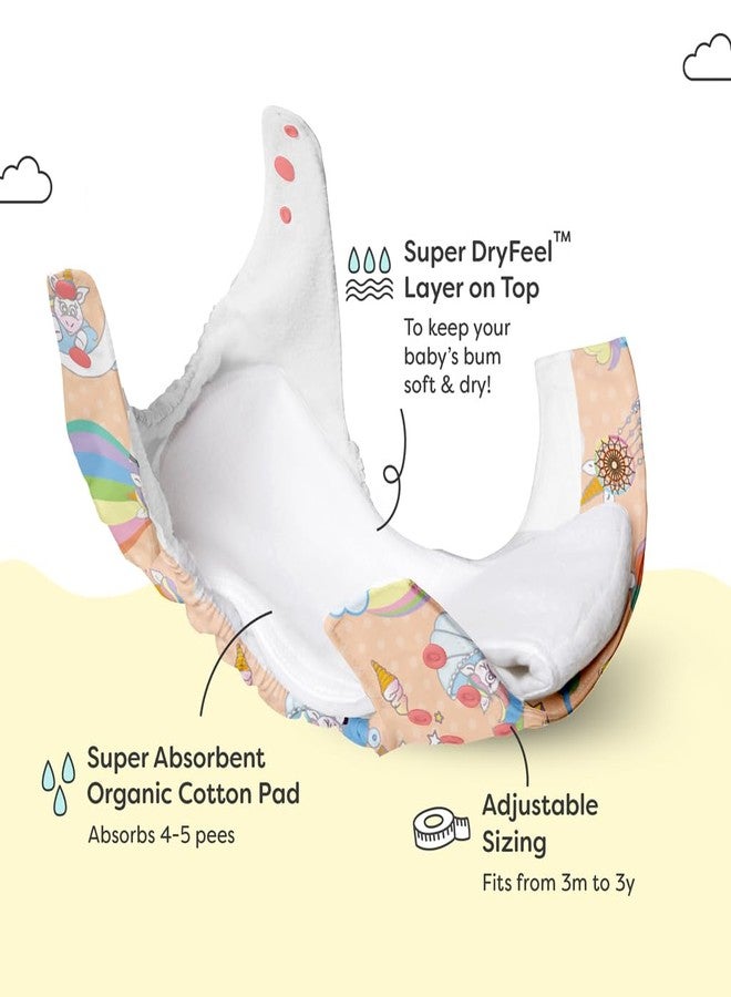 سوبربوتمز حفاضات قماشية جديدة من سوبر بوتومز، مقاس واحد يناسب الجميع | حفاضات قماشية للأطفال من عمر 3 أشهر إلى 3 سنوات | حفاضات قماشية قابلة للغسل وإعادة الاستخدام | تأتي مع حشوة داخلية | حفاضة واحدة وحشوة قطنية عضوية واحدة - Image 3