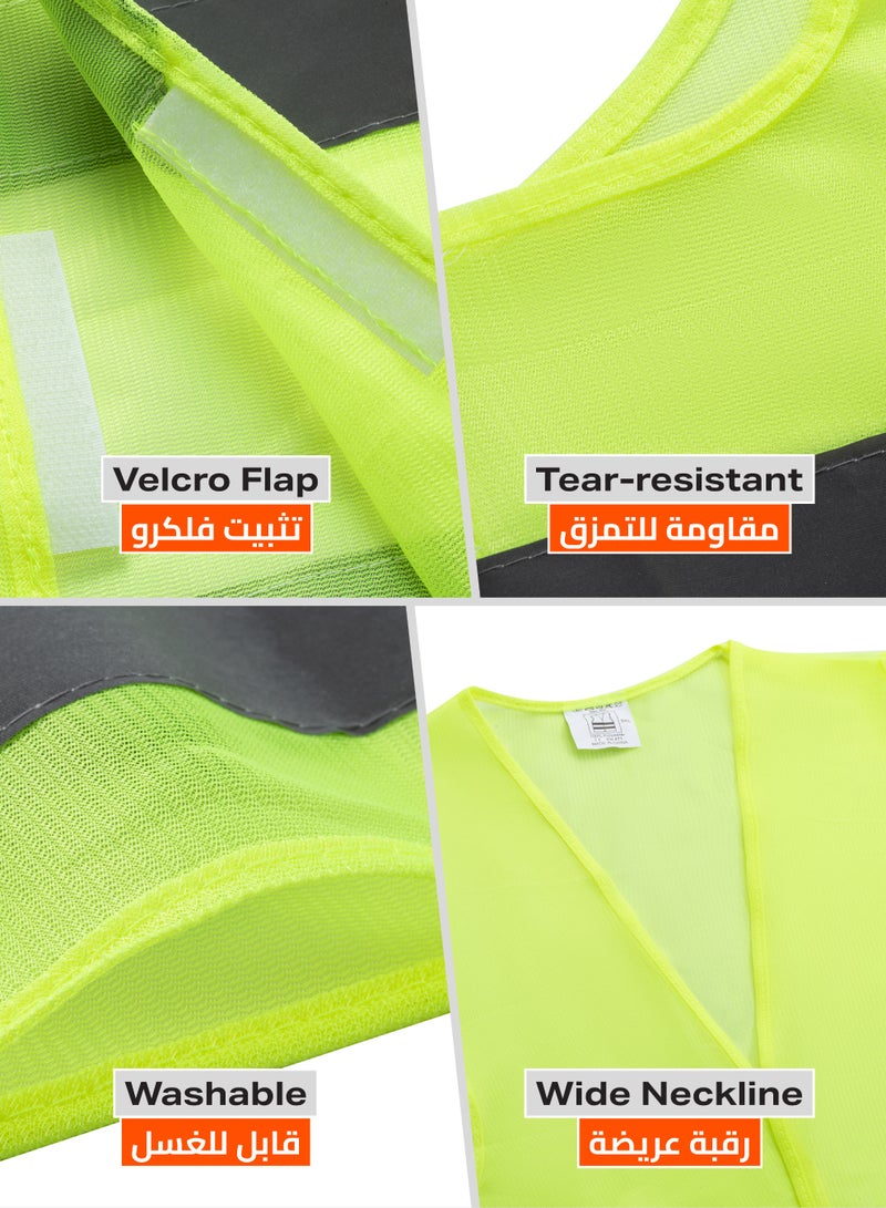 LAWAZIM سترة أمان عالية الوضوح 60 جرام - أصفر - Image 3