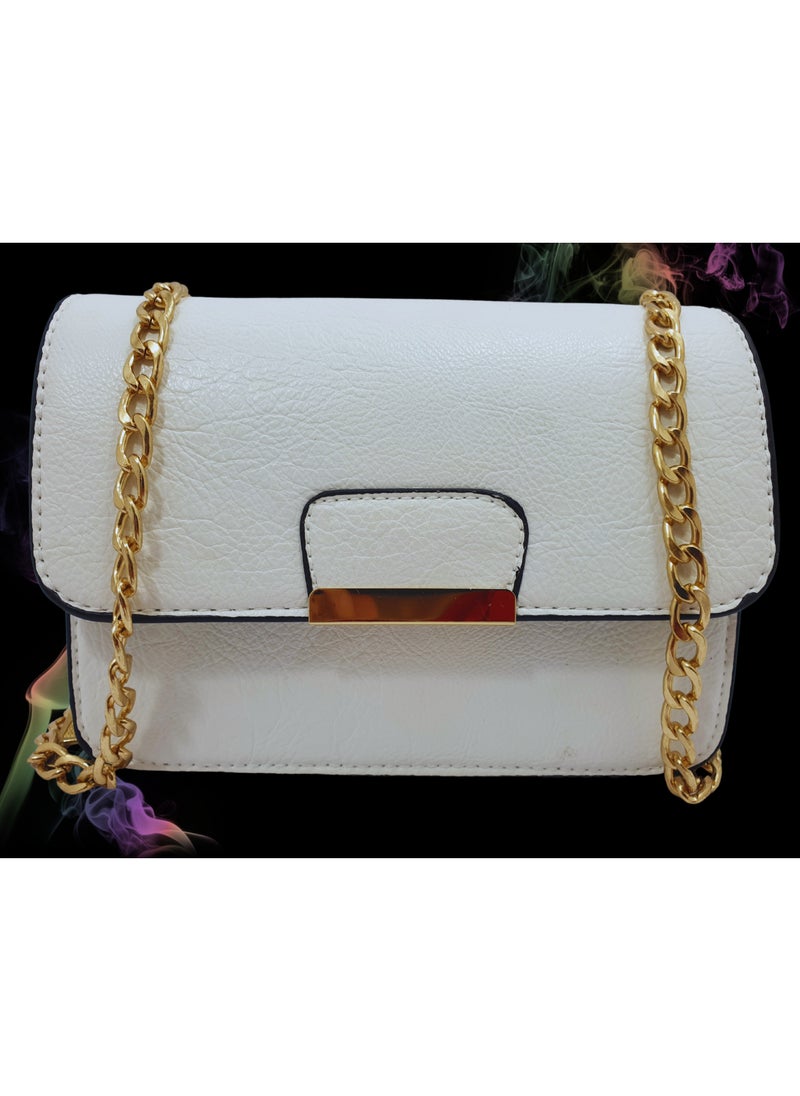 TO FASHION TO 3002 LEATHER WOMEN, GIRLS CROSS BODY BAG, SHOULDER BAG, WITH ATTATCHED BELT, MODERN, UNIQUE AND ELEGANT DESIGN, DIMENSIONS 12*19*8 CM WHITE B  - Image 3