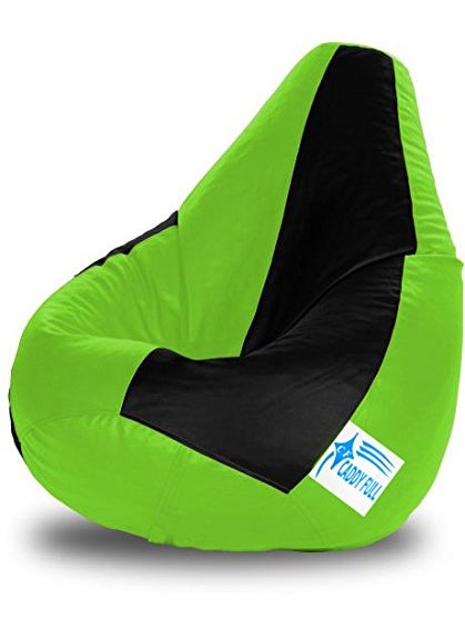 caddyFull caddyFull Jumbo Size Bean Bag Without Beans Black and Green  - Image 2