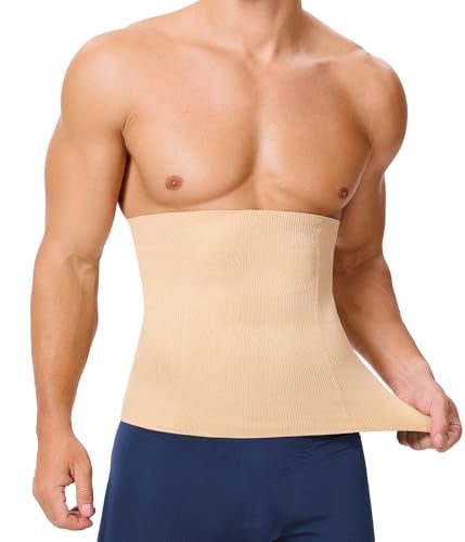 TAILONG Waist Trainer for Men Shapewear Tummy Control Body Shaper Corset Slimming Girdle Fajas para Hombres (Beige, XX-Large) - Image 1