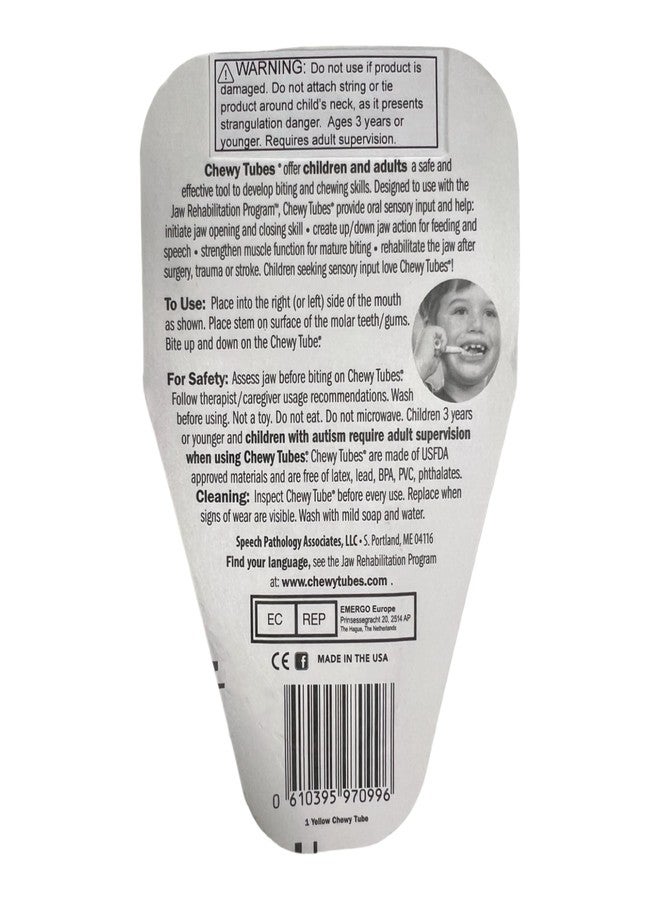 Chewy Tubes Sensory Teether - Yellow - 2 Count - Image 2