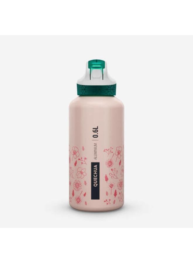 Quechua 0.6 L kids’ alum. water flask 500 with instant cap, pipette & straw, for hiking - Image 3