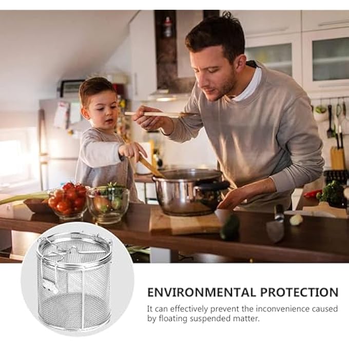 Bukela Seasoning Strainer Stainless Steel Spice Filter Cooking Spice Filter Mesh Design Tea Ball Strainer Soup Seasonings Seperation Basket Filters With Chain Hook For Home Restaurant 10 * 10Cm - Image 4