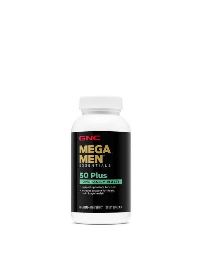 GNC - Mega Men 50 Plus One Daily Multivitamin For Men 60 Count Take One A Day Supports Prostate Heart Brain And Eye Health - Image 1